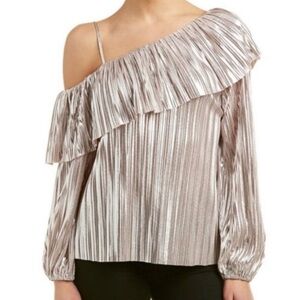 Parker Metallic Pleated Blouse